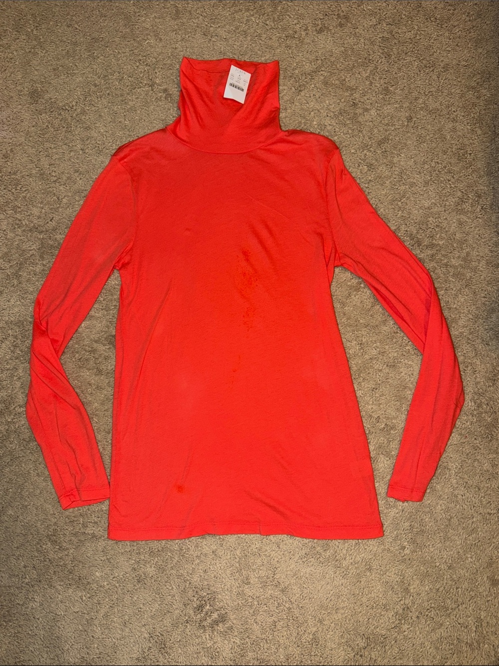 NWT 🧡 J. CREW WOMEN’S CORAL ORANGE TURTLENECK  🧡 100 PERCENT COTTON 🧡 SIZE MED
